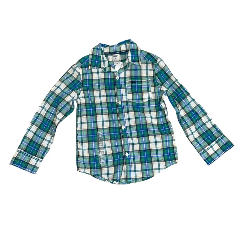 Carter’s 2 piece set pants and button up collared shirt